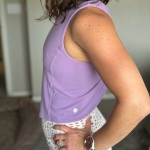 2 tops available Wisteria purple or Black high neck wunder train tanks